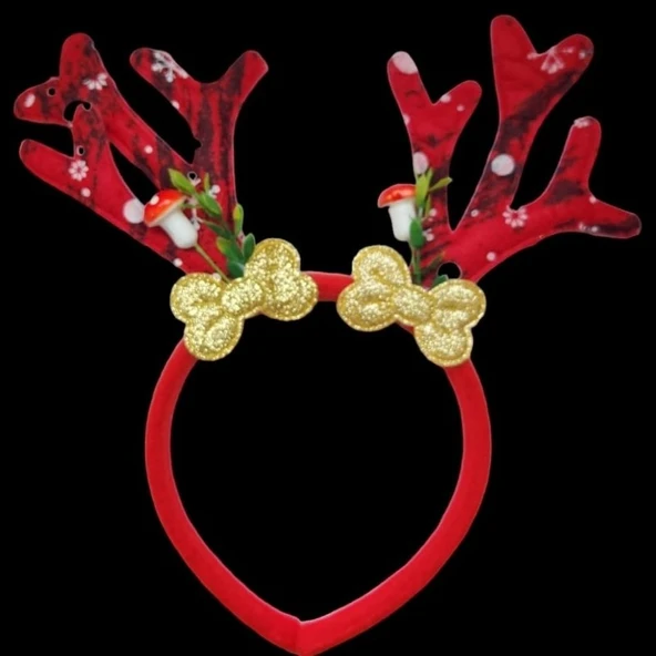 Parti Sürprizi Yılbaşı Partisi Mantarlı Geyik Taç 1 Adet - Resim 2