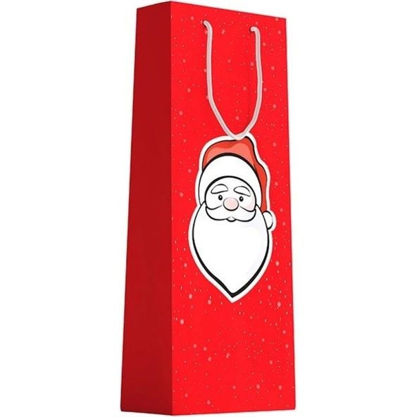 Parti Sürprizi Yılbaşı Partisi Noel Baba Şişe Çantası 1 Adet ürün görseli