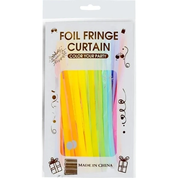 Parti Sürprizi Metalize Macaron Gökkuşağı Kapı Duvar Fon Süsü ürün görseli