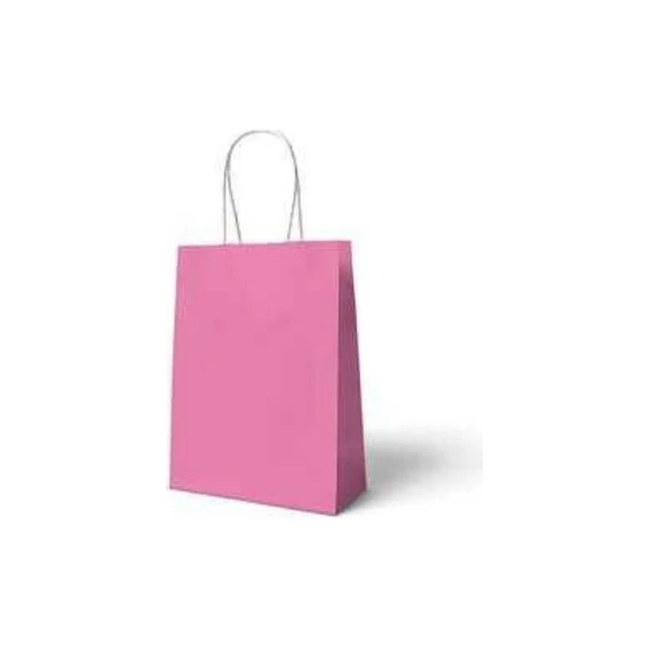 Parti Sürprizi Bebek Pembe Büküm Saplı 6 Adet Hediye Çantası 22 x 24 cm ürün görseli