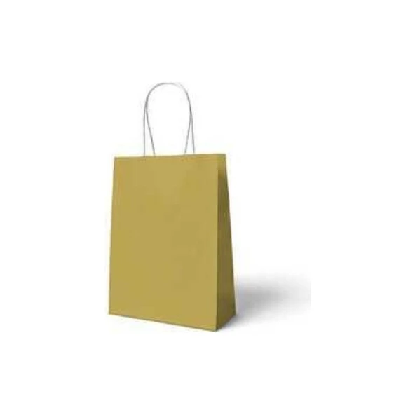 Parti Sürprizi Altın Büküm Saplı 6 Adet Hediye Çantası 22 x 24 cm ürün görseli