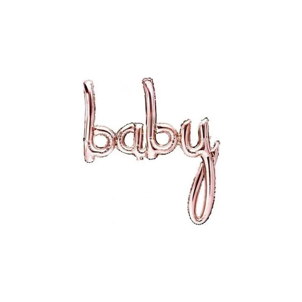 Parti Sürprizi Baby Bebek Pembe Yazı Folyo Balon ürün görseli