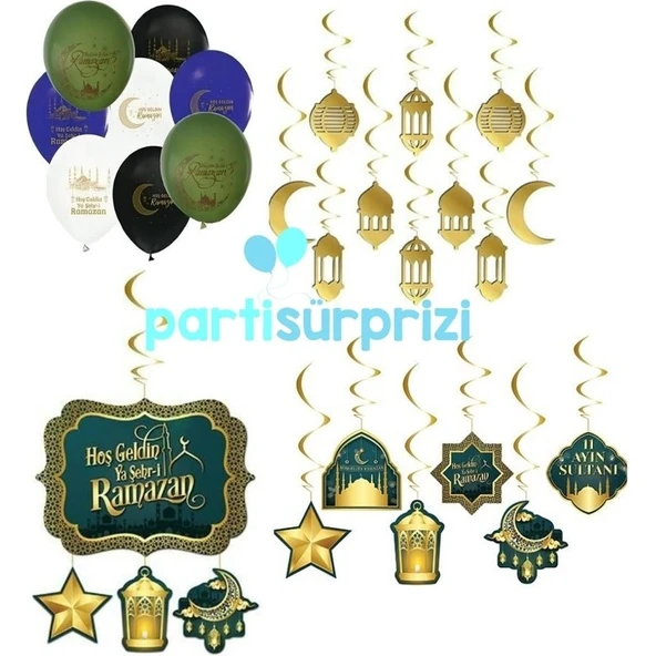 Parti Sürprizi Hoş Geldin Ya Şehri Ramazan Balonlu Set ürün görseli