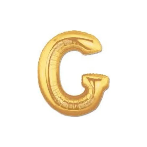 Parti Sürprizi G Harfi Altın Renk Folyo Balon 100 cm ürün görseli