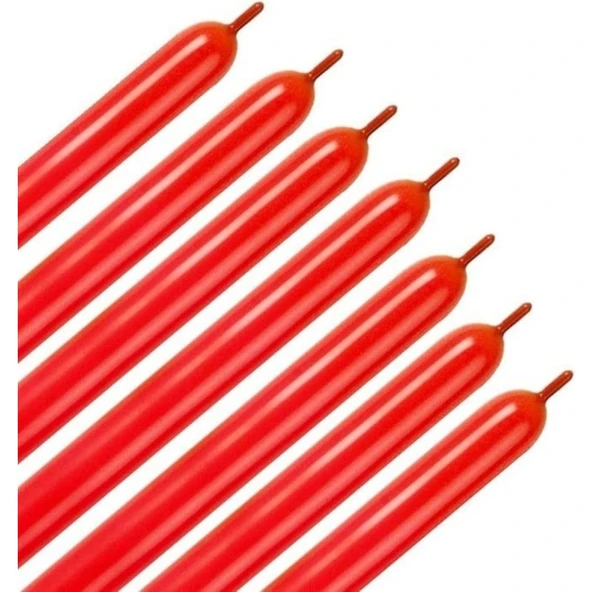 Parti Sürprizi Kırmızı Renk Sosis Balon 12 Adet ürün görseli