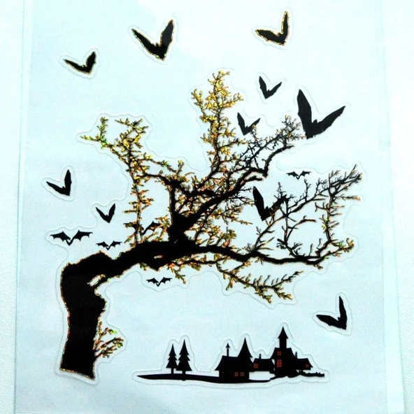 Parti Sürprizi Halloween Cadılar Bayramı Korku Evi Kabartma Sticker ürün görseli