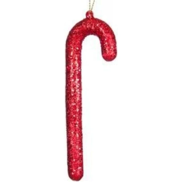 Parti Sürprizi Yılbaşı Çam Ağacı Kırmızı Simli Baston 12 cm 1 Adet ürün görseli