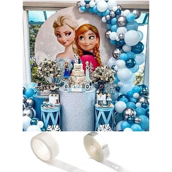 Parti Sürprizi Elsa Frozen Konsept Balon Zincir ve Yapışkan Set ürün görseli