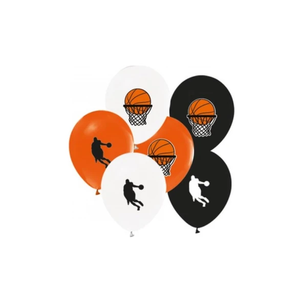 Parti Sürprizi Basketbol Teması Latex Balon 10 Adet ürün görseli