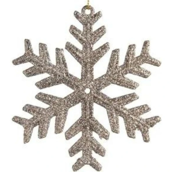 Parti Sürprizi Yılbaşı Çam Ağacı Gümüş Kar Tanesi 10 cm 1 Adet ürün görseli