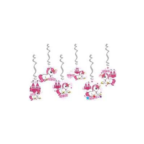 Parti Sürprizi Unicorn Tavan Süs 70 cm 6 Adet ürün görseli