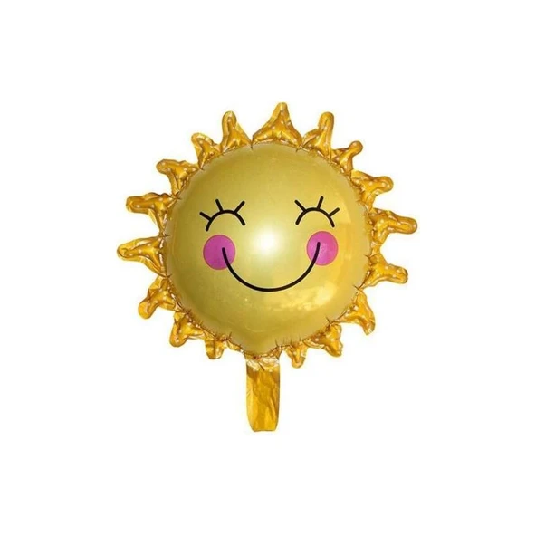 Parti Sürprizi Gülen Yüz Güneş Şekilli Folyo Balon 1 Adet ürün görseli