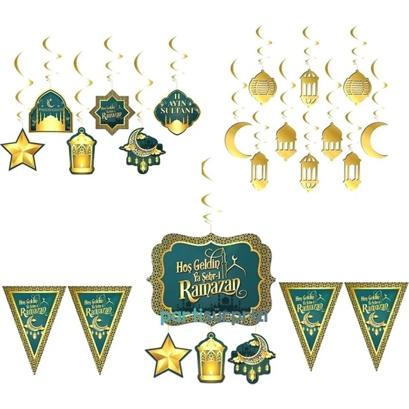 Parti Sürprizi Hoş Geldin Ramazan Bayraklı Set ürün görseli