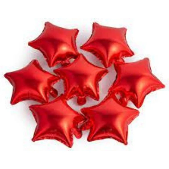 Parti Sürprizi Kırmızı Yıldız Folyo Balon 25 x 28 cm 6 Adet ürün görseli