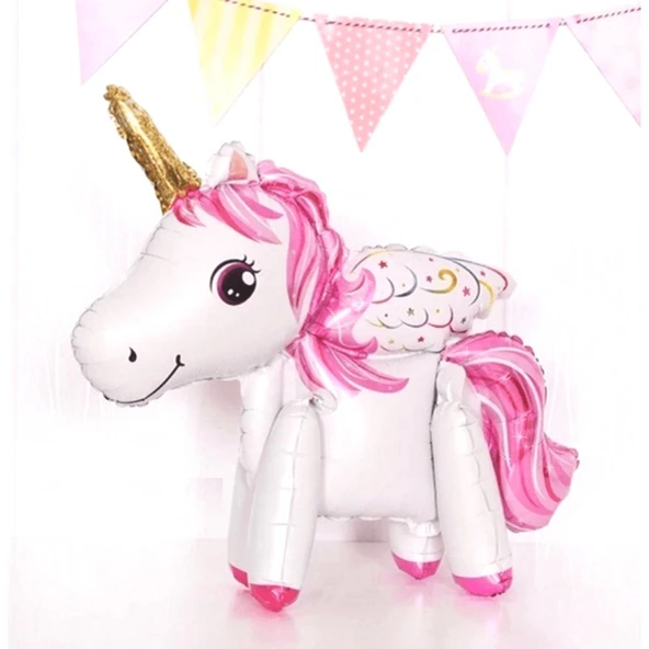 Parti Sürprizi Unicorn Ayaklı Folyo Balon 74×64 cm 1 Adet ürün görseli