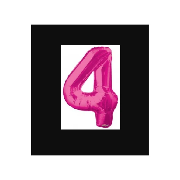 Parti Sürprizi Pembe Renk 4 Rakam Folyo Balon 100 cm ürün görseli