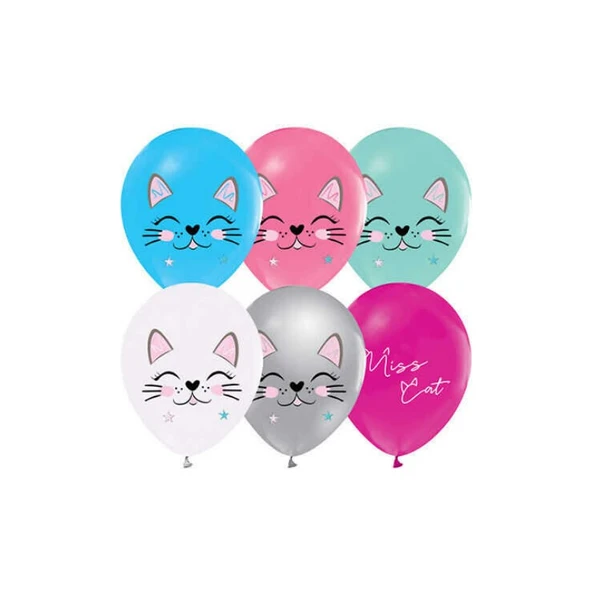 Parti Sürprizi Kedicik Latex Balon 10 Adet ürün görseli