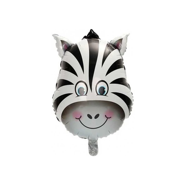 Parti Sürprizi Safari Partisi Zebra Folyo Balon 1 Adet - 1