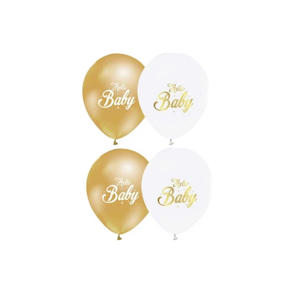 Parti Sürprizi Hello Baby Latex Balon 10 Adet ürün görseli