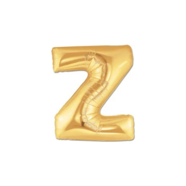 Parti Sürprizi Z Harfi Altın Renk Folyo Balon 100 cm ürün görseli