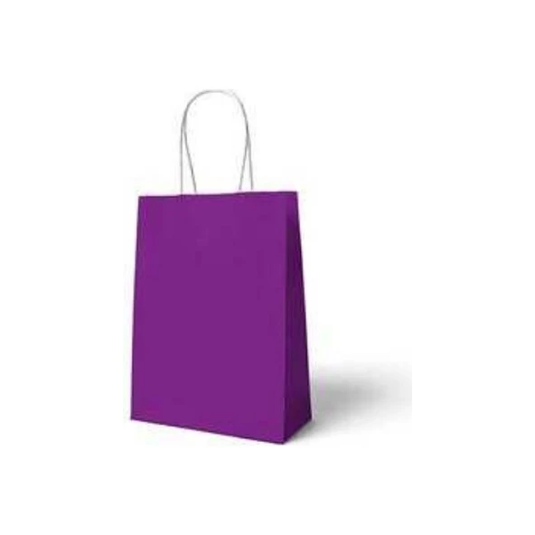 Parti Sürprizi Mor Büküm Saplı 6 Adet Hediye Çantası 22 x 24 cm ürün görseli