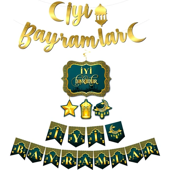 Parti Sürprizi Iyi Bayramlar Banner Set ürün görseli