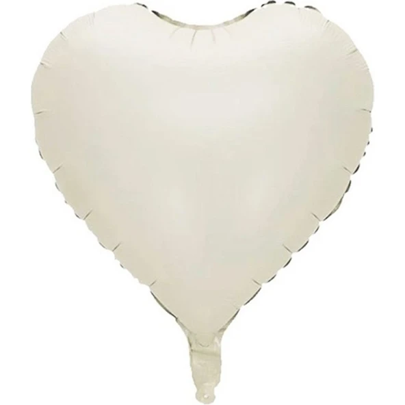 Parti Sürprizi Retro Krem Renk Kalp Folyo Balon ürün görseli