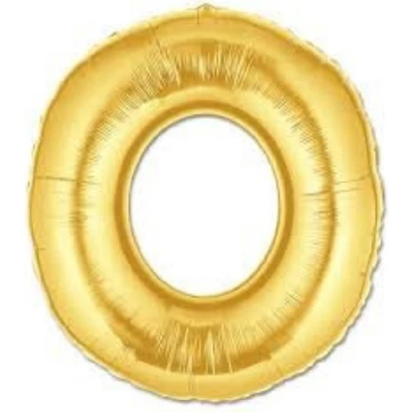 Parti Sürprizi O Harfi Altın Renk Folyo Balon 100 cm ürün görseli
