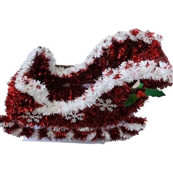 Parti Sürprizi Yılbaşı Partisi Noel Baba Kızağı Dekor Süs - Resim 2