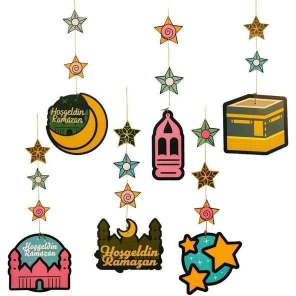 Parti Sürprizi Hoş Geldin Ramazan 6 Lı Tavan Süs ürün görseli