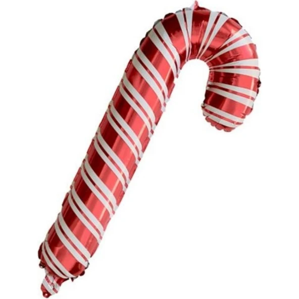 Parti Sürprizi Kırmızı Beyaz Baston Şekilli Folyo Balon ürün görseli
