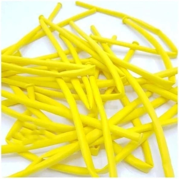 Parti Sürprizi Sarı Renk Sosis Balon 12 Adet ürün görseli