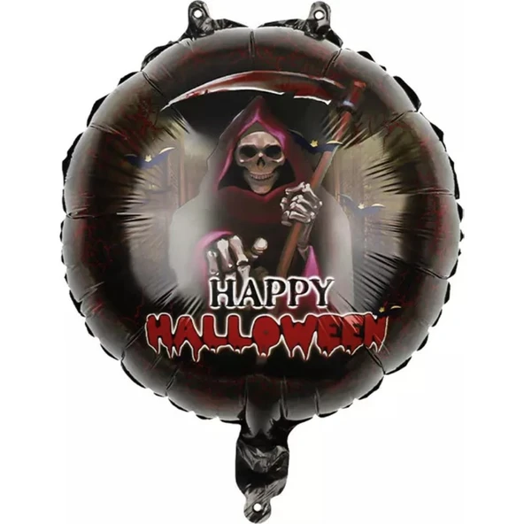 Parti Sürprizi Cadılar Bayramı Oraklı Iskelet Happy Halloween Folyo Balon ürün görseli