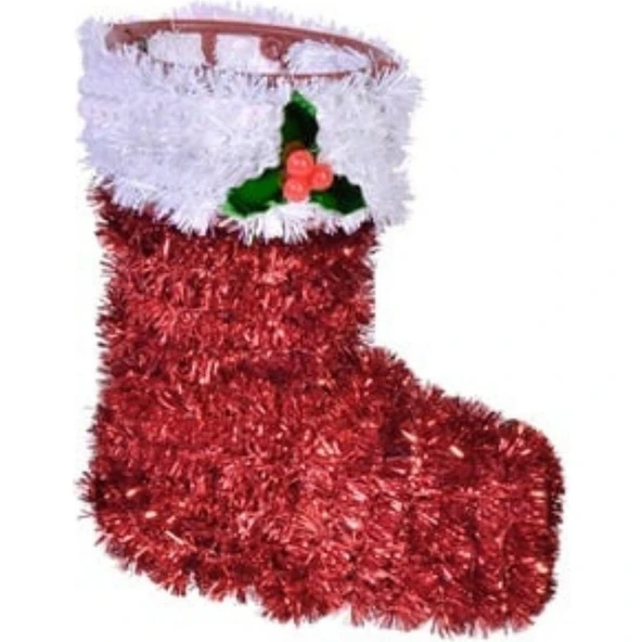 Parti Sürprizi Yılbaşı Çam Ağacı Noel Baba Çizmesi 12 cm 1 Adet ürün görseli