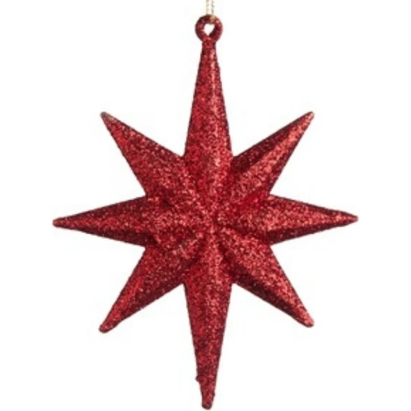 Parti Sürprizi Yılbaşı Çam Ağacı Kırmızı Kar Tanesi 13 cm 1 Adet ürün görseli