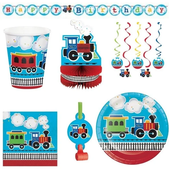 Parti Sürprizi Trenlerim Teması Parti Seti 8 Kişilik ürün görseli