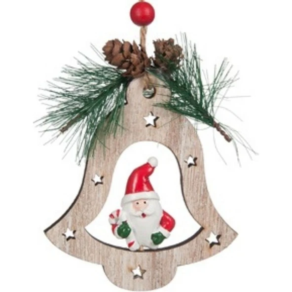 Parti Sürprizi Yılbaşı Çam Ağacı Noel Baba Kozalaklı Dekor Süs 10 cm 1 Adet ürün görseli