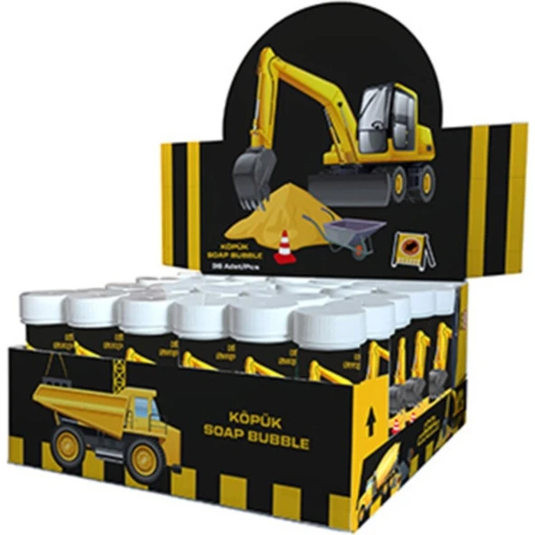 Parti Sürprizi Inşaat Partisi Iş Makineleri Köpük Baloncuk 6 Adet ürün görseli