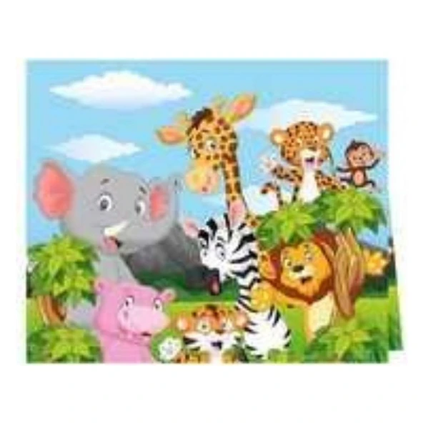 Parti Sürprizi Safari Partisi Masa Örtüsü ürün görseli