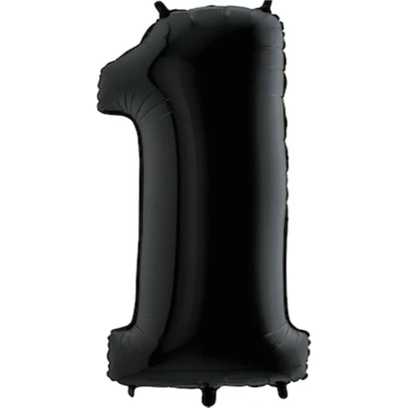Parti Sürprizi Siyah 1 Rakam Folyo Balon 100 cm 1 Adet ürün görseli