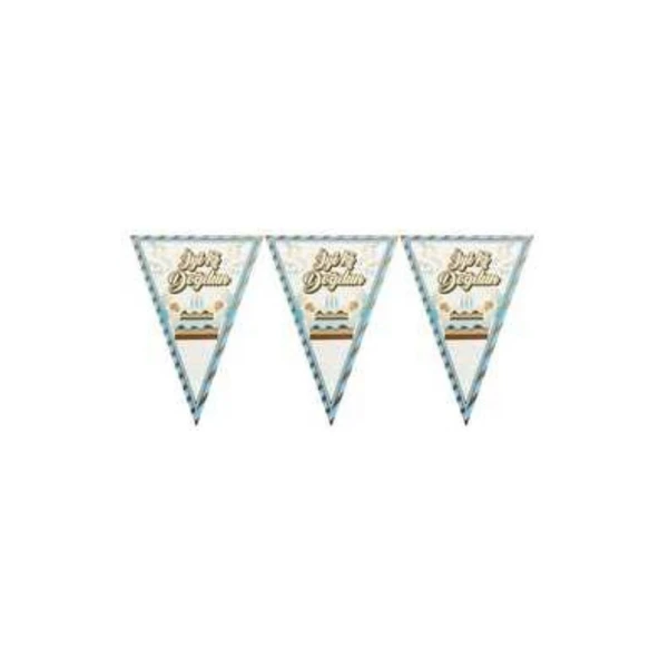 Parti Sürprizi Iyi Ki Doğdun Mavi Bayrak Afiş 190 cm ürün görseli