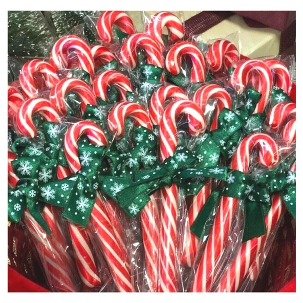 Parti Sürprizi Yılbaşı Hediyelik Baston Şeker 15 Adet ürün görseli