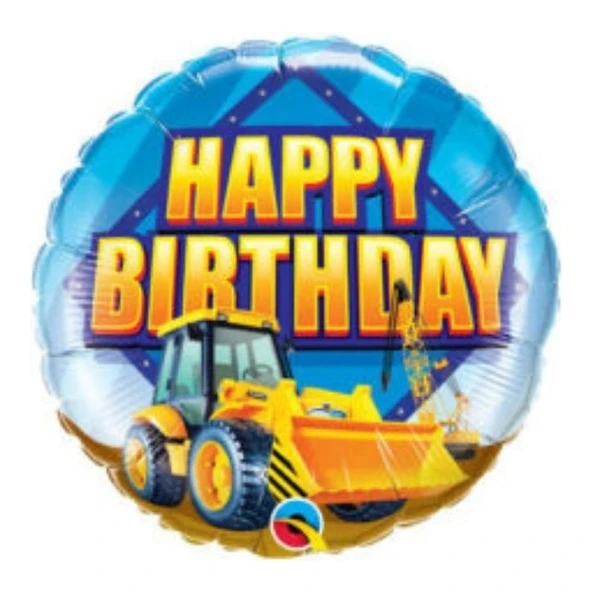 Parti Sürprizi Inşaat Teması Happy Birthday Folyo Balon ürün görseli