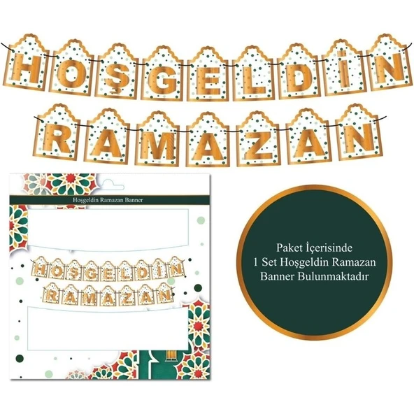 Parti Sürprizi Hoş Geldin Ramazan Puanlı Banner Set ürün görseli