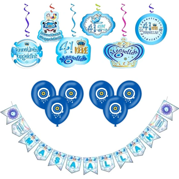 Parti Sürprizi Sünnetimize Hoş Geldiniz Balonlu Set ürün görseli