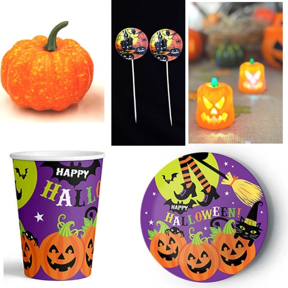 Parti Sürprizi Cadılar Bayramı 8 Kişilik Parti Seti ürün görseli