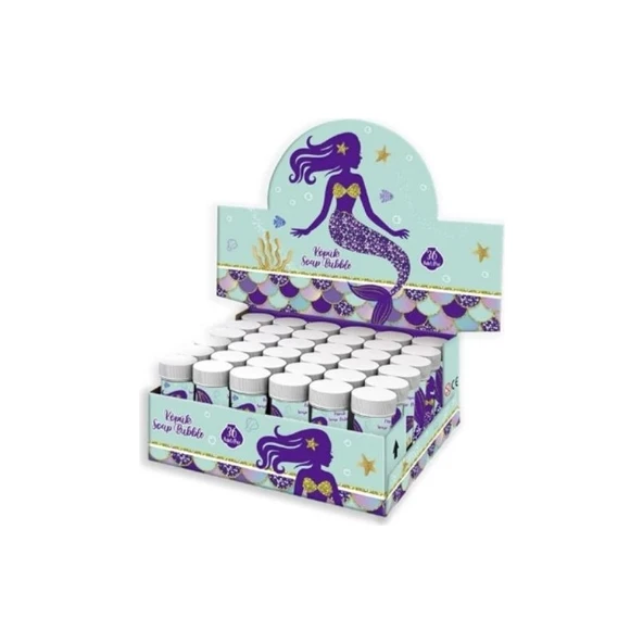 Parti Sürprizi Pırıltılı Deniz Kızı Hediyelik Köpük Baloncuk 6 Adet ürün görseli