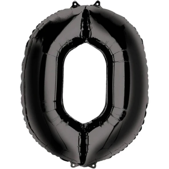 Parti Sürprizi Siyah 0 Rakam Folyo Balon 100 cm 1 Adet ürün görseli