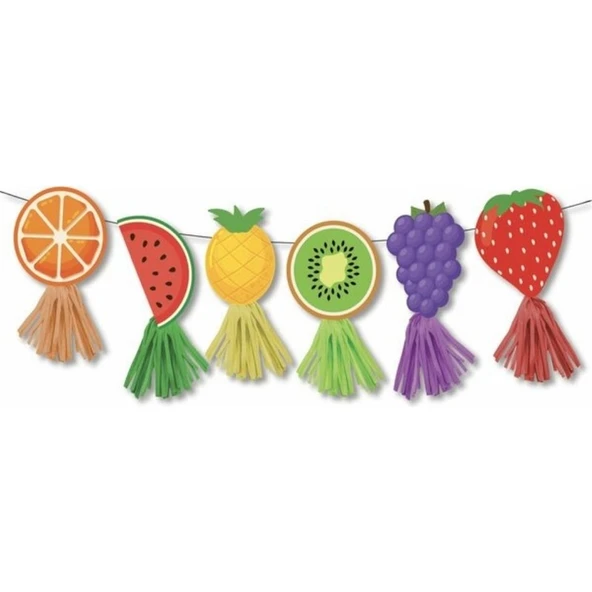 Parti Sürprizi Meyveler Teması Dekoratif Banner Süs ürün görseli