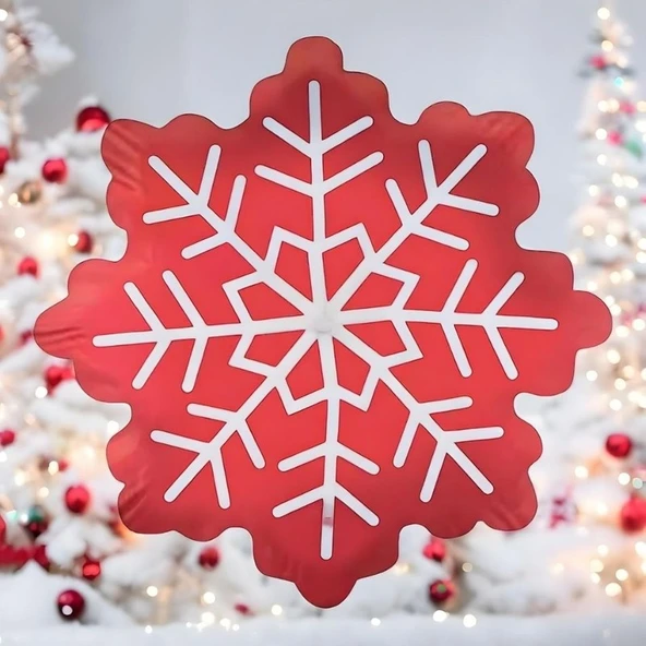 Parti Sürprizi Yılbaşı Partisi Kırmızı Beyaz Kartanesi Şekilli Folyo Balon ürün görseli